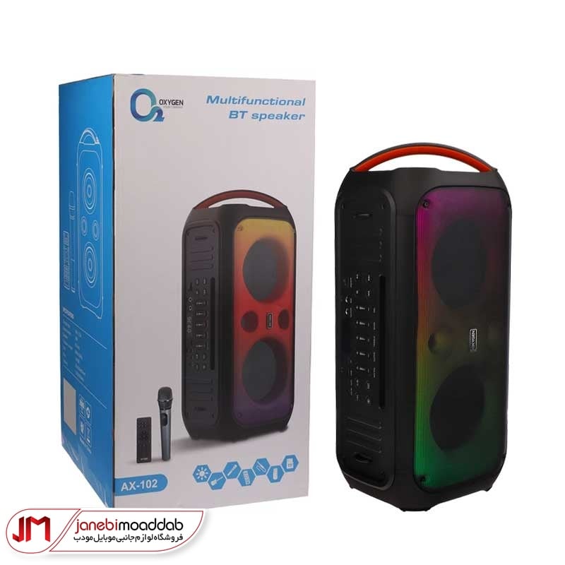 اسپیکر بلوتوثی قابل حمل OXYGEN مدل AX-102