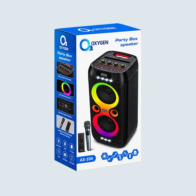 اسپیکر بلوتوثی اکسیژن AX-104 + میکروفون و ریموت